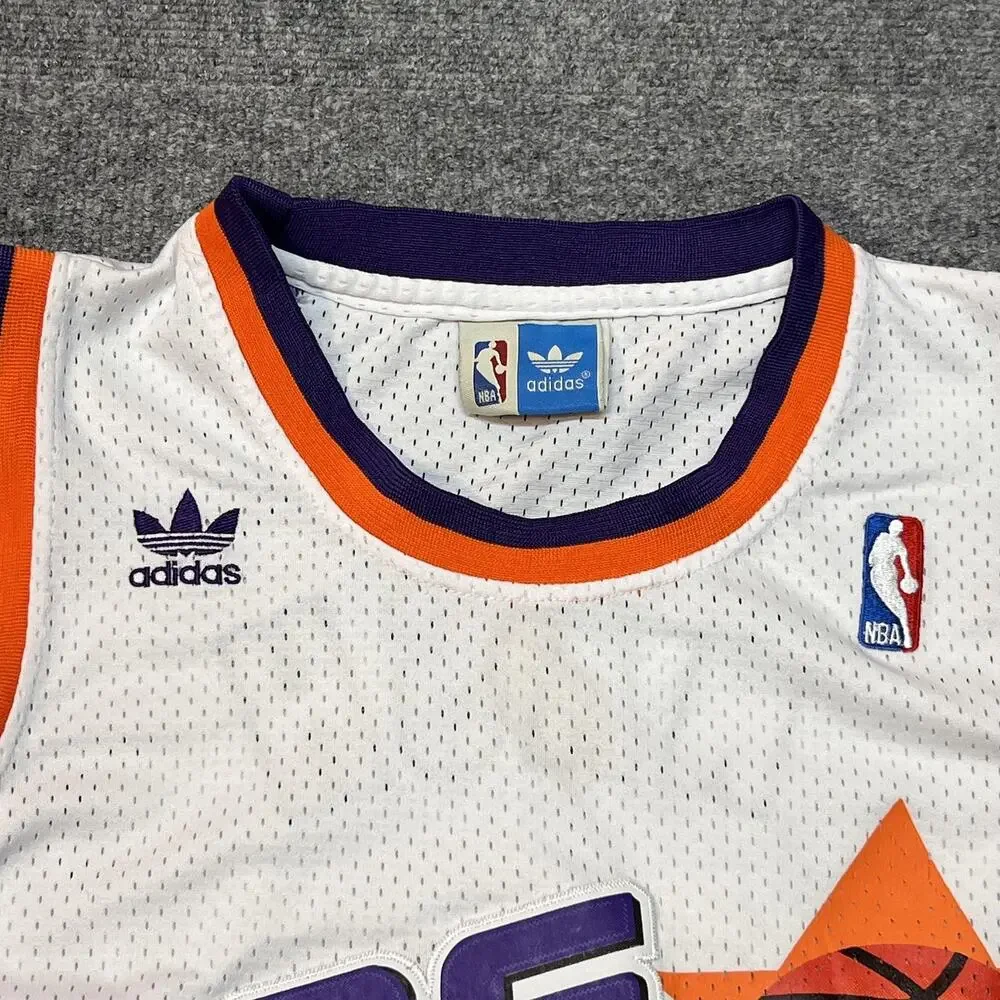 Phoenix Suns Jersey Mens S White NBA Steve Nash 13 Adidas Hardwood Classics